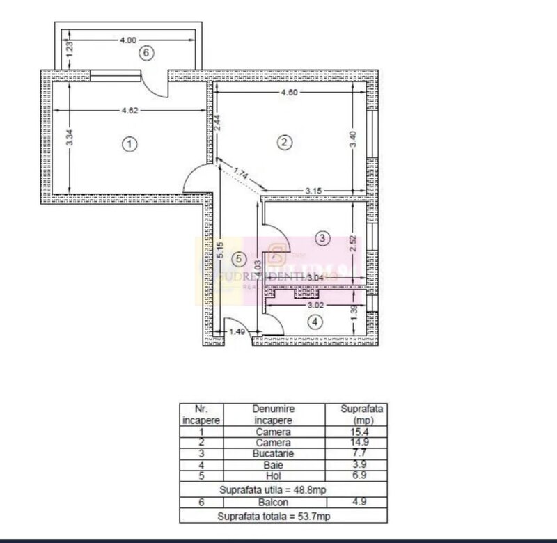 Apartament 2 camere mobilat Tineretului-Vacaresti